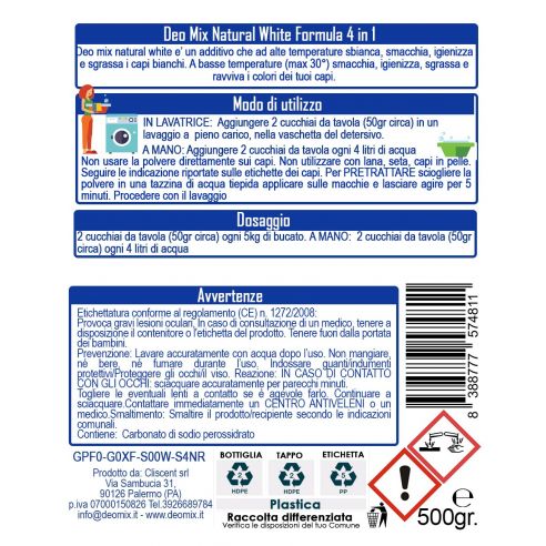 Deo Mix Natural White Additivo...