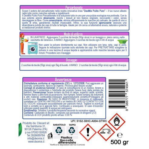 Deo Mix Pulito Puro - Percarbonato...