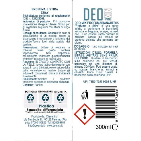 Deo Mix Casa Gray Profuma e Stira 300...